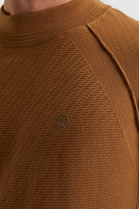 Cast Iron mock neck cotton acrylic crewneck